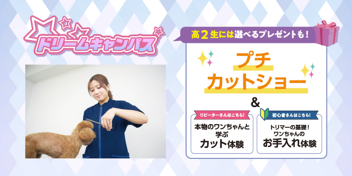 ドリームキャンパス　プチカットショー&カット体験orお手入れ体験♪