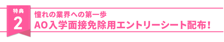 AO入学面接免除エントリーシート配布