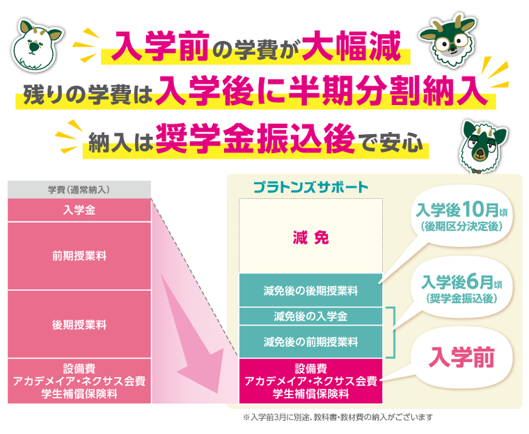 学費のグラフ